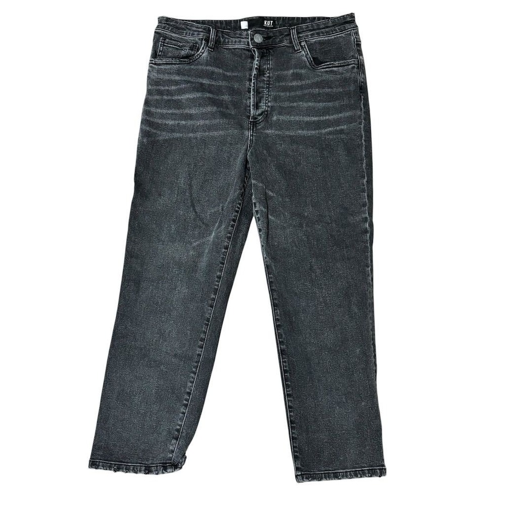 Kut from the Cloth Women's High Rise Vintage Black‎ Straight Jeans Size 12